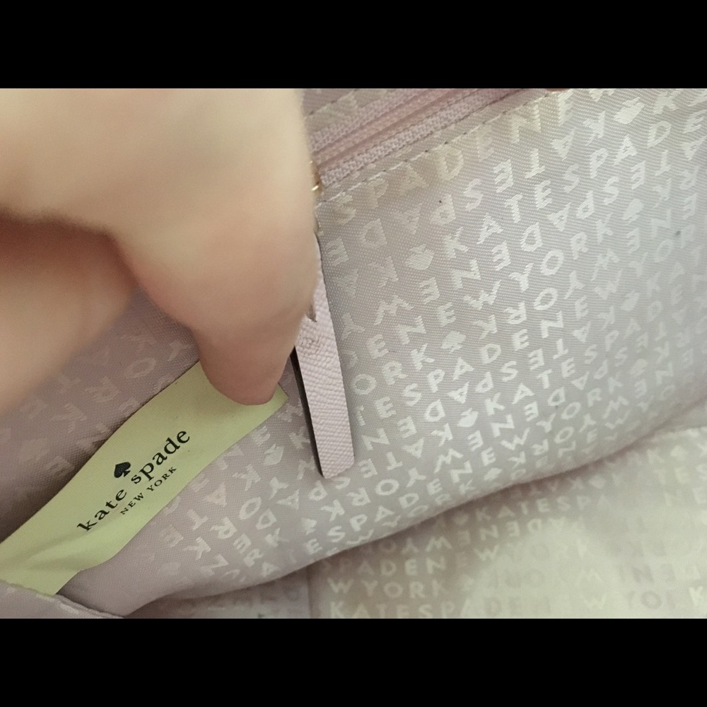 Kate Spade Ramey Haven Lane Pink Polka Dot Purse - Picture 9 of 12